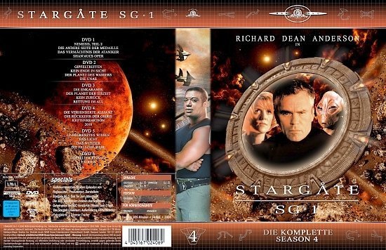 dvd cover Stargate SG-1: Season 4 (2000) R2 German