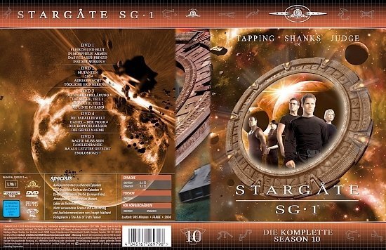 dvd cover Stargate SG-1: Season 10 (2006) R2 German