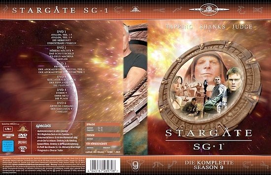 dvd cover Stargate SG-1: Season 9 (2005) R2 German