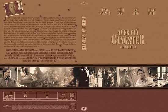 dvd cover American Gangster (Gangster Collection) (2007) R2 German