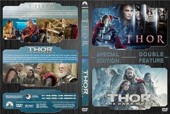 dvd cover Thor Double Feature