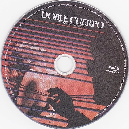 dvd cover Body Double (1984) Blu-Ray Spain Cover+Label