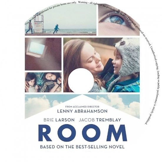 dvd cover Room (2016) R0 CUSTOM Label
