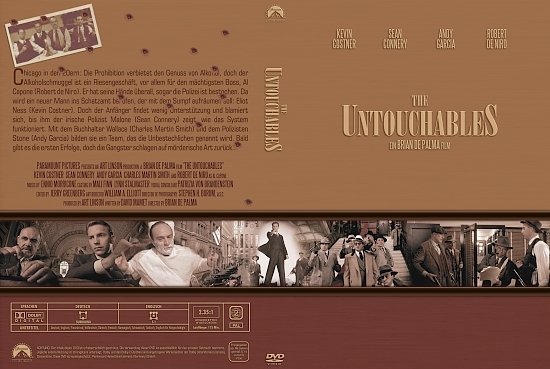 dvd cover The Untouchables: Die Unbestechlichen (Gangster Collection) (1987) R2 German