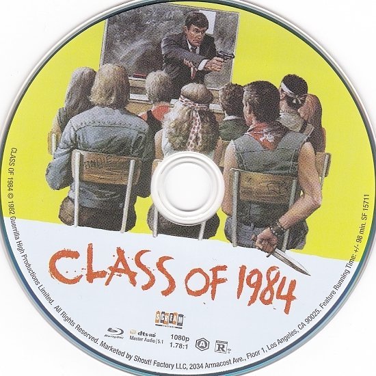 dvd cover Class of 1984 (1982) Blu-Ray Cover+Label