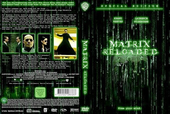 dvd cover Matrix Reloaded (2003) R2 German