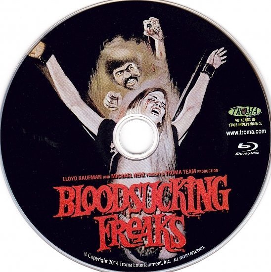 dvd cover Bloodsucking Freaks (1976) Blu-Ray Cover+Label