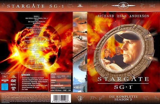 dvd cover Stargate SG-1: Season 3 (1999) R2 German