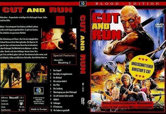 dvd cover Cut and Run (1985) R2 German