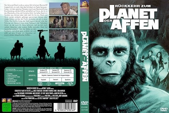 dvd cover RÃ¼ckkehr zum Planet der Affen (1970) R2 German