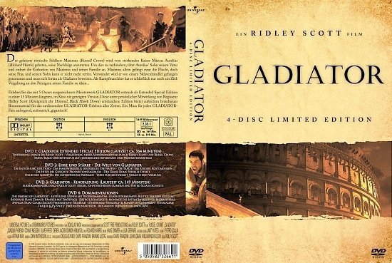dvd cover Gladiator (2000) R2 German