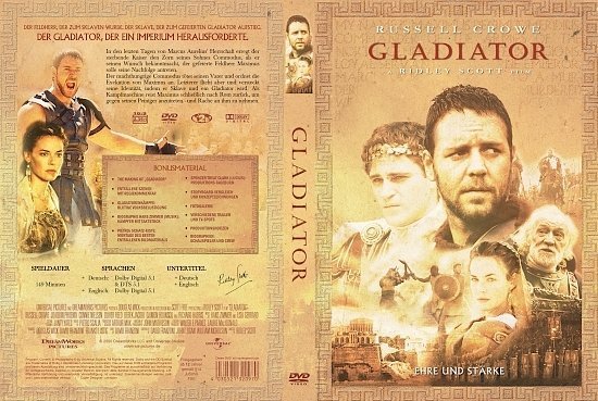 dvd cover Gladiator (2000) R2 German