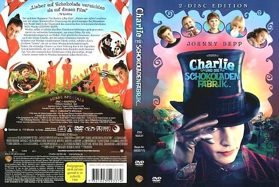 dvd cover Charlie und die Schokoladenfabrik (2005) R2 GERMAN