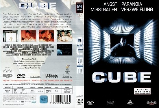 dvd cover Cube (1997) R2 German