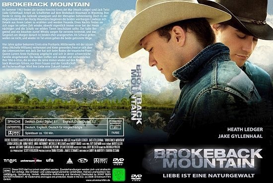 dvd cover Brokeback Mountain: Liebe ist eine Naturgewalt (2006) R2 German