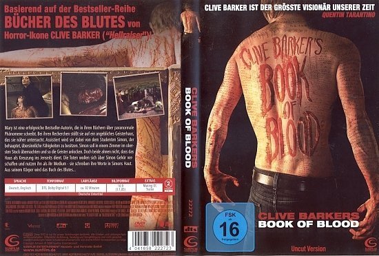dvd cover Book of Blood (2009) R2 German