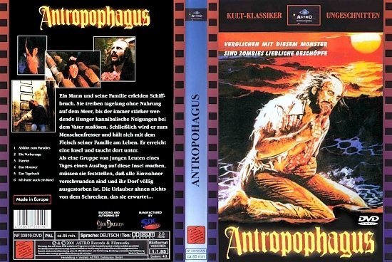 dvd cover Anthropophagus: Der Menschenfresser (1980) R2 German