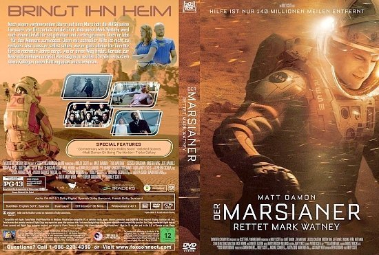 dvd cover Der Marsianer: Rettet Mark Watney Custom GERMAN