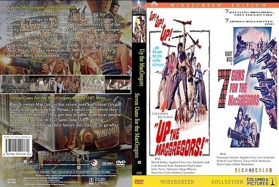 dvd cover 7 Guns For / Up The MacGregors (1966-67) (Double Feature) R1 Custom Cover