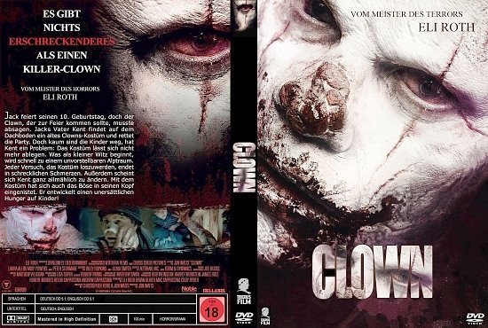 dvd cover Eli RothÂ´s Clown R2 GERMAN