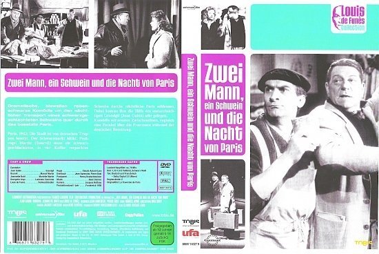 dvd cover Zwie Mann, ein Schwein und die Nacht von Paris (Louis de Funes Collection) (1956) R2 German