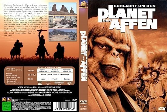 dvd cover Die Schlacht um den Planet der Affen (1973) R2 German