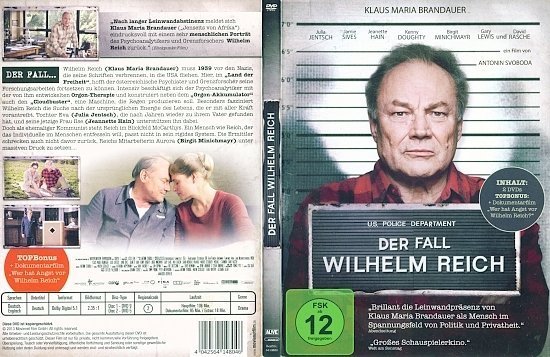 dvd cover Der Fall Wilhelm Reich R2 German Cover