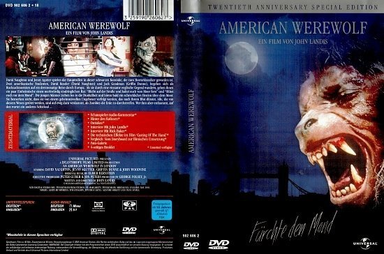dvd cover American Werewolf: FÃ¼rchte den Mond (1981) R2 German