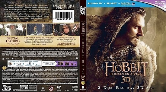 dvd cover The Hobbit The Desolation Of Smaug 3D