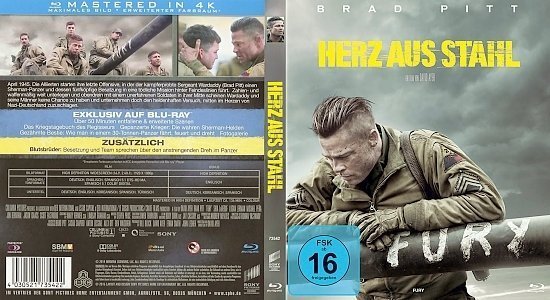 dvd cover Herz aus Stahl - Fury Blu-Ray German
