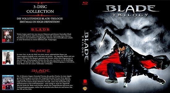 dvd cover Blade Trilogy (2004) Blu-Ray German Custom