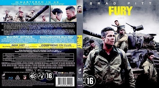 dvd cover Fury Blu-Ray German/French