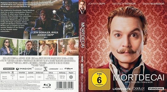 dvd cover Mortdecai â€“ Der Teilzeitgauner Blu-Ray German