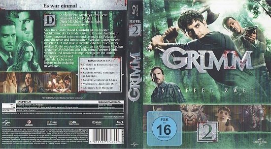 dvd cover Grimm - Staffel 1 Blu-Ray German