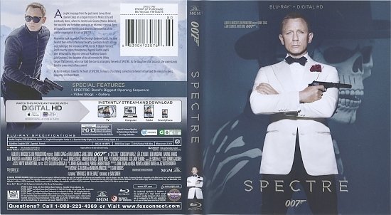 dvd cover James Bond: Spectre R1 Blu-Ray