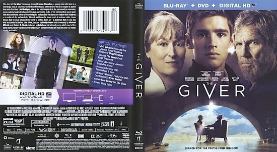 dvd cover The Giver R1 Blu-Ray