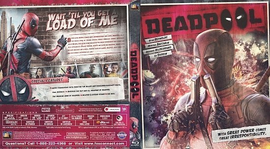dvd cover Deadpool (2016) R1 Blu-Ray Cover Custom