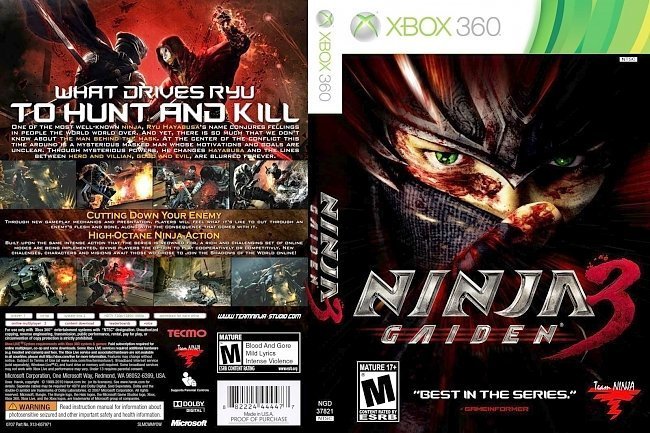 dvd cover Ninja Gaiden 3