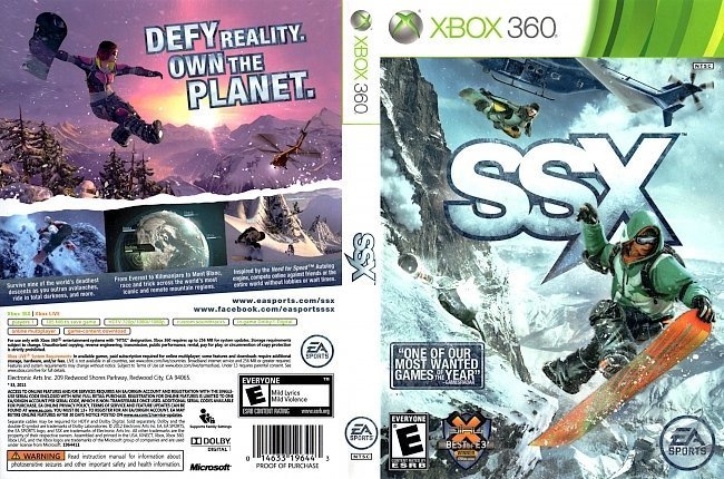 dvd cover SSX NTSC