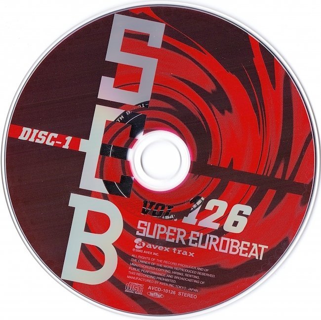 dvd cover V.A. - Super Eurobeat Vol.126 (Japan) (2002)