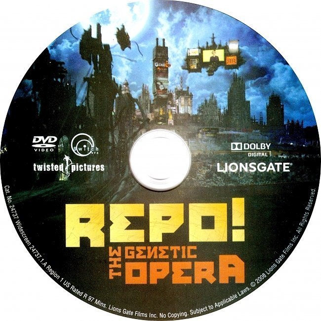 dvd cover Repo! The Genetic Opera (2008) R1