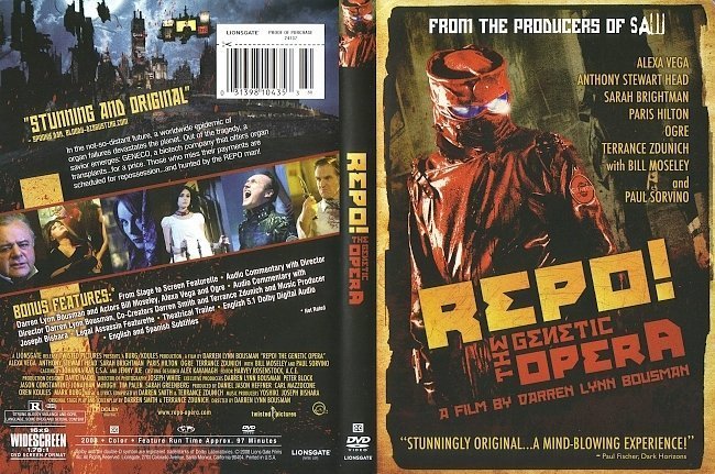 dvd cover Repo! The Genetic Opera (2008) R1