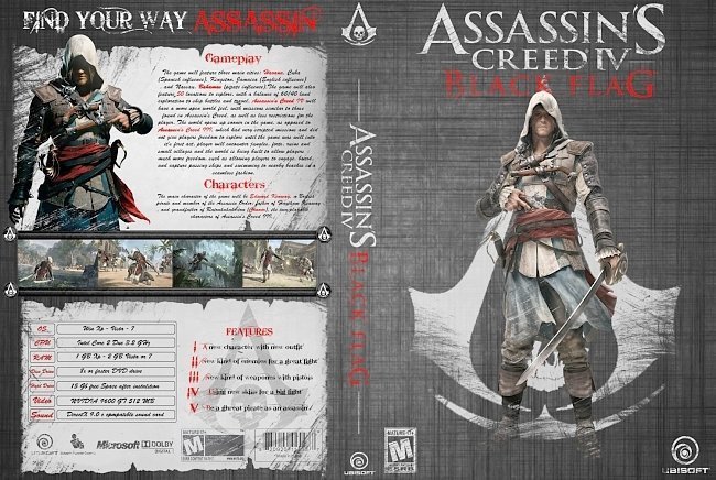 dvd cover Assassins Creed IV Black Flag