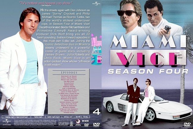 dvd cover Miami Vice Season 4