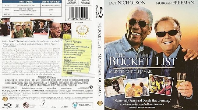 dvd cover The Bucket List Bluray f