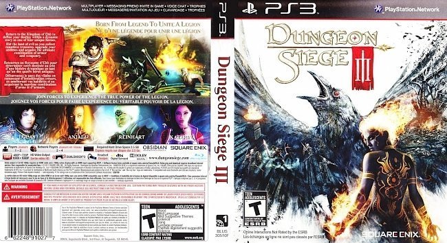 dvd cover Dungeon Siege III English French NTSC f