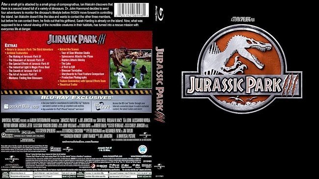 dvd cover Jurassic Park 3 Bluray