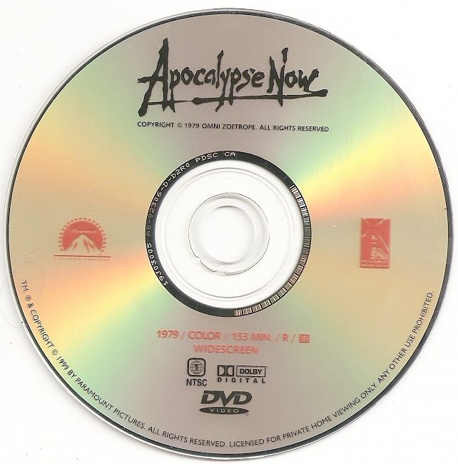 dvd cover Apocalypse Now (1979) WS R1