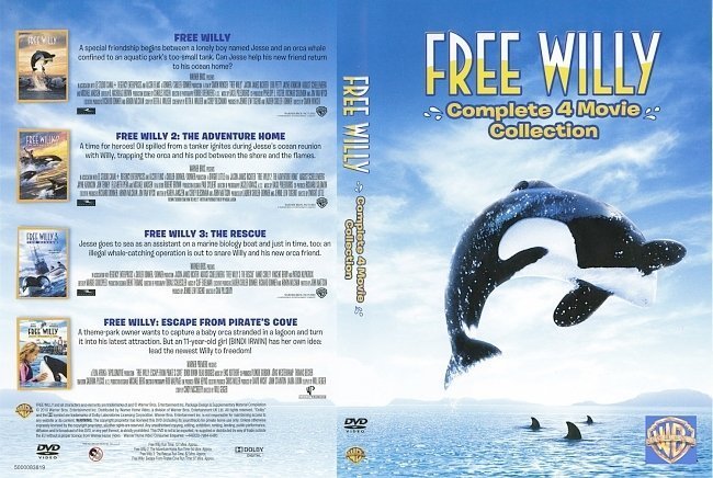 dvd cover Free Willy Complete 4 Movie Collection