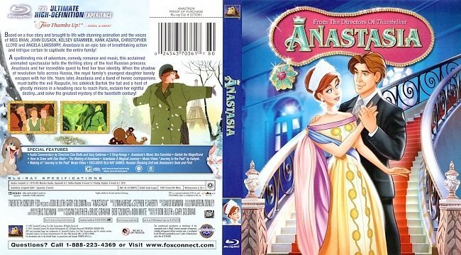 dvd cover Anastasia